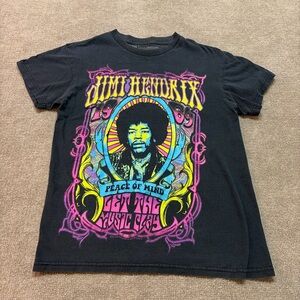 Jimi Hendrix Karl Ferris Collection Psychedelic Band Tee Small Black 1969 0456